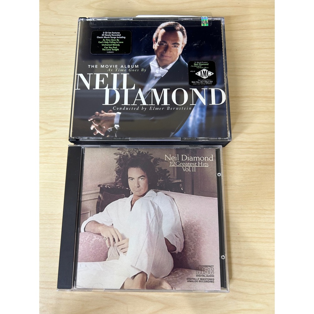 Neil Diamond CD‎ Lot The Movie Album As Time Goes By & 12 Greatest Hits Vol II